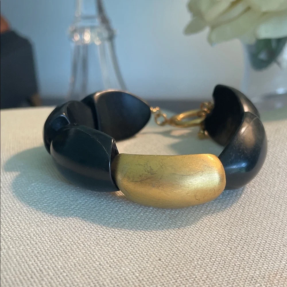 Gold and Black Link Bracelet